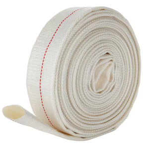 Canvas pipe in Pakistan for irrigation and firefighting use.
